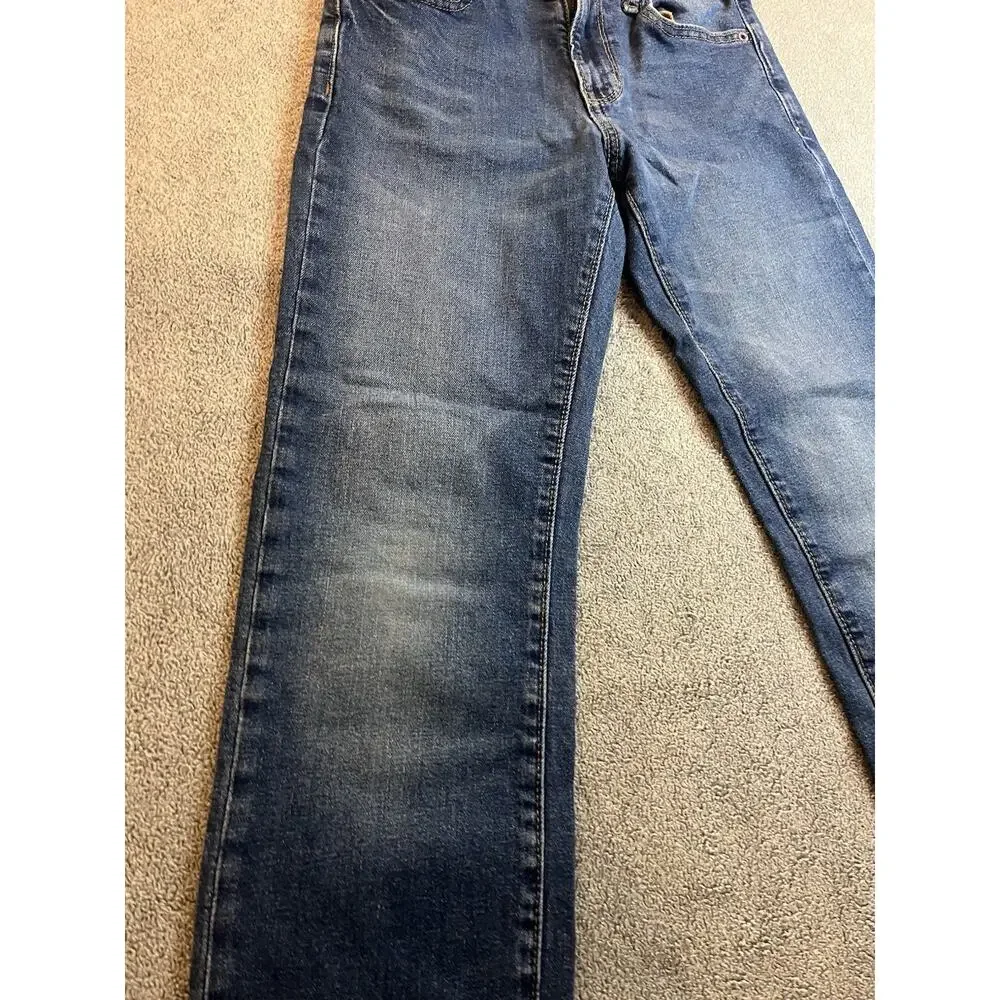 Old Navy Boys Size 12 Straight Jeans Medium Wash Built-In Flex Adjustable Waist